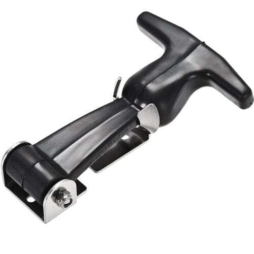 Uxcell 4.96-inch Rubber Flexible SUS304 Stainless Steel T-Handle Draw Latches Hasp for Golf Cart and Tool Box