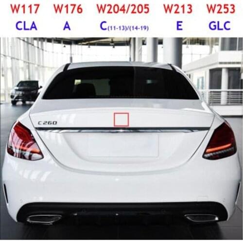 Middle Trunk Star Logo Emblem Badge for A C E CLA GLC Class 3 Pins with Original Arc W117 W176 W177 W204 W205 W213 W253 W212