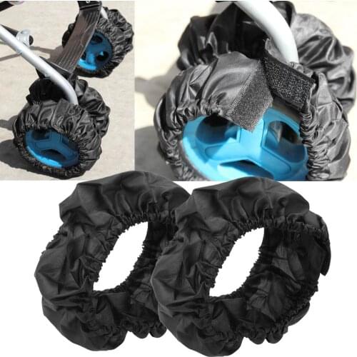 1pc Baby Stroller Pram Buggy Handle Bumble Bar Grip Wheel Cover Anti Dust Nylon Cloth Baby Stroller Wheels Cover Anti Dust/Water