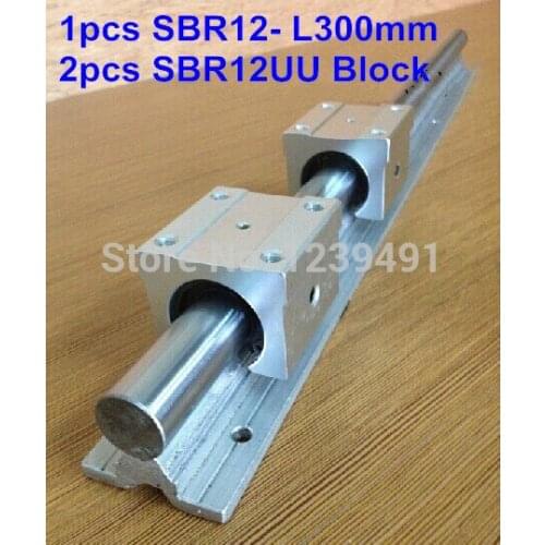 1pc SBR12 L300mm linear guide + 2pcs SBR12UU linear bearing block cnc router