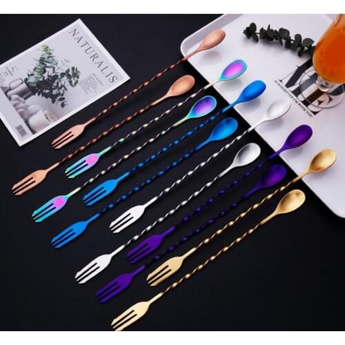 304 Stainless Steel Bar Stirring Ice Spoon Heart Shaped Long Handle 26/32 Cm Spiral Stirring Cocktail Spoon Ice Honey Stick