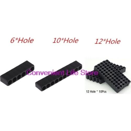 5 Pcs Hex Shank Screwdriver Bit Holder Plastic Head Storage Drill Stand Power Accessories 6/10/12 Holes