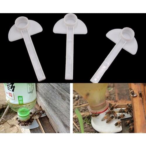 60PCS Beekeeping Bees Plastic Feeder Waterer Honey Feeders Garden Bee Water Drink Watering Drinkers Feeding Supplies Wholesale