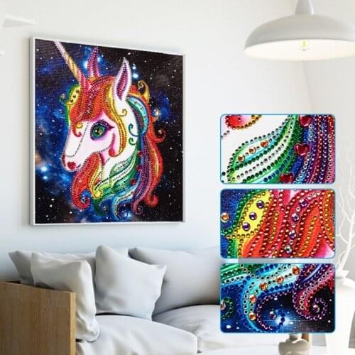 Children and adults DIY diamond painting 5D Unicorn handicraft, living room bedroom home decoration painting 30cmx30cm