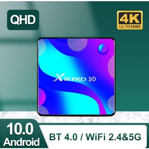 Android 10.0 X88 PRO 10 Iptv Box Smart TV Box X88 PRO10 RK3318 2GB 4GB Media Player Dual Wifi 4K QHDTV Smart ip tv Set Top Box