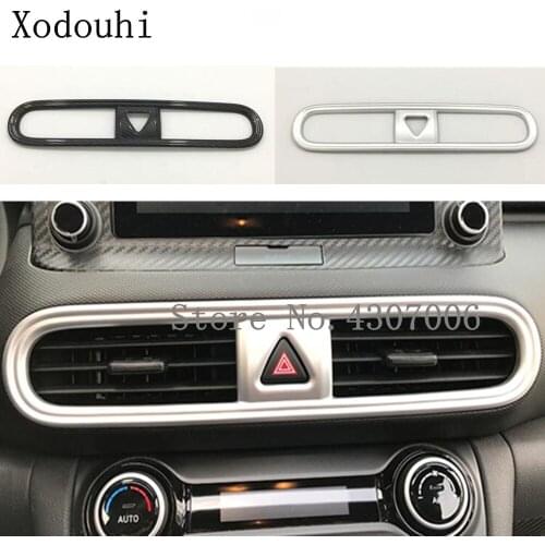 Car Styling Cover Trim Middle Up Air Conditioning Switch Outlet Vent 1pcs For Hyundai Kona Encino Kauai 2017 2018 2019 2020