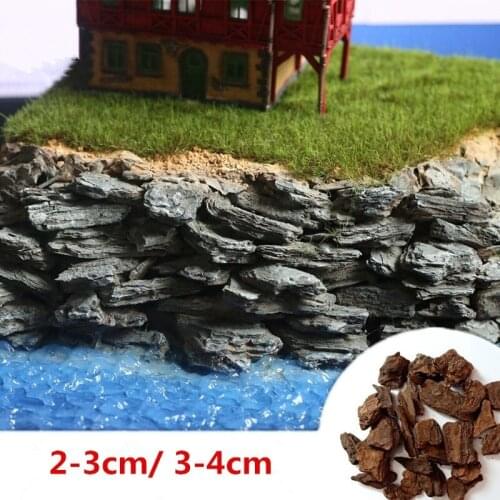 Bark Decoration Rock Model for General Scale Model 2Types