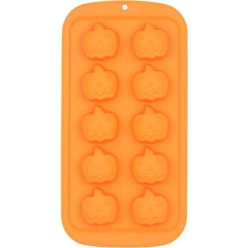 10 Cavities Cake Mold Halloween Pumpkin Candy Mold Fondant Chocolate Cookies Mold DIY Pastry Baking Tool Kitchen Accessories