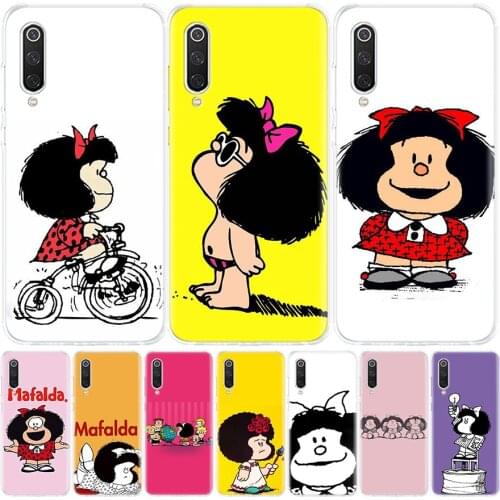Mafalda Phone Case for Xiaomi Redmi Note 10 9S 9 8T 9 8 7 7A 8A 9A 9C 6A 6 S2 K20 S30 Pro Fashion Cover Capa