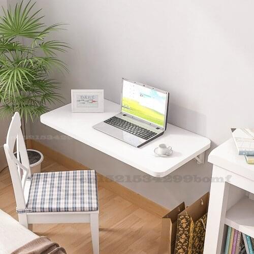 Nordic Multifunctional Wall-mounted Folding Computer Desk Creative Balcony Wooden table Laptop Stand Space-saving Living Room