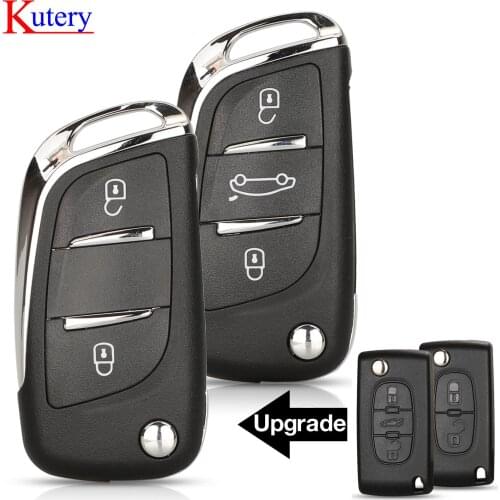 Kutery CE0523 Modified Flip Key Shell For Citroen C2 C4 C5 Berlingo Xsara Picasso Peugeot 306 407 807 Partner VA2/HU83 2/3BTN