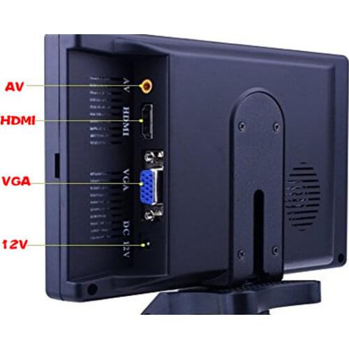 7 Inch Portable Monitor 1024x600 Display HDMI-compatible/VGA/AV photography monitor Raspberry Pi swith/router config