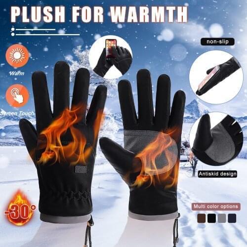 Men Winter Gloves Warm Touchscreen Gloves Windproof Gloves for Men Waterproof Winter Warm Gloves Windproof Outdoor Sports Cyclin
