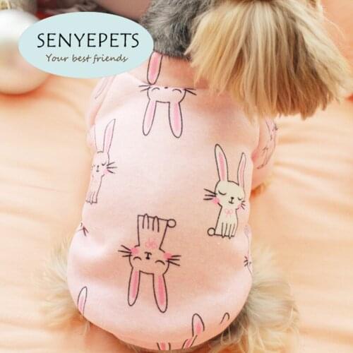 Pet Dog Fashion Cute Animals Pattern Soft Coral Fleece Clothes Spring Summer Autumn Sweater For Small Dogs DC748