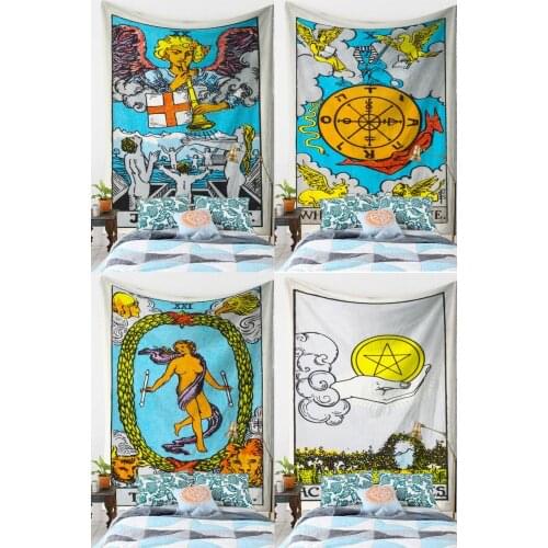 Tarot tapestry wall hanging astrology divination bedspread beach mat tapestry psychedelic Tapiz witchcraft wall hangings
