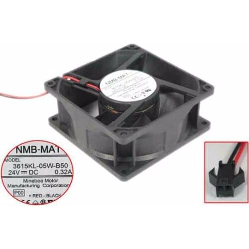 NMB-MAT 3615KL-05W-B50 P00 Server Cooling Fan DC 24V 0.32A 90X90X38mm 2-Wire