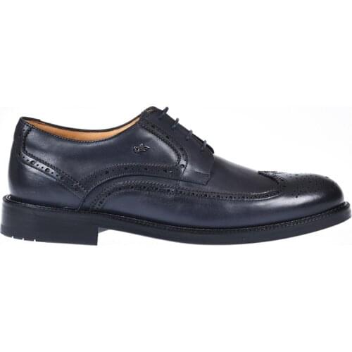 Casual Shoes for Men Leather Sole 100% Genuine Leather Orthopedic Lace-Up Navy Blue Color Suitable for Foot Anatomy Comfortable Normal Fit Fashion Business Classic Out of Sale Leather Shoes Wholesale 030101 K
