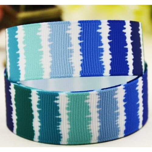 22mm 25mm 38mm 75mm Stripes pattern printed Grosgrain Ribbon party decoration 10 Yards X-04248