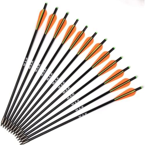 17/20 Inches Crossbow Bolts Fiberglass Arrow Diameter 8mm with Outer-Type Tip for Archery Hunting/Shooting
