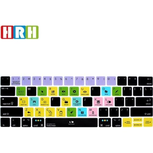 HRH FL Studio Fruity Loops Function Silicone Keyboard Cover Keypad Skin for Macbook Pro 13"15"Touch Bar A1706/A1707/A1989/A2159