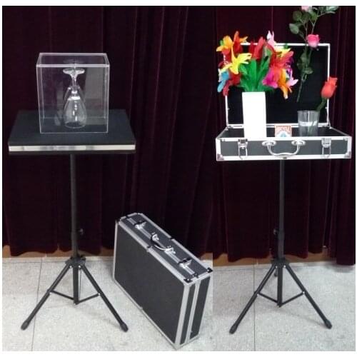 Glass Breaking Table and aluminium case magic table Combination Trick magic Illusion Remote control