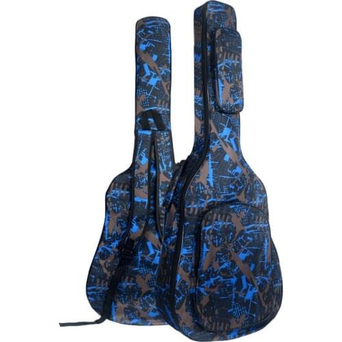 40/41 Inch Guitar Gig Bag Oxford Fabric Water-Resident Backpack Double Shoulder Straps Padded Soft Case for Folk Guitar