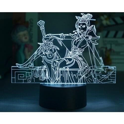 3D Night Sensor Light LED Atmosphere Table Lamp League of Legends Childrens Gift Nightlight For Bedside Birthday Party Decor