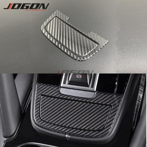 Carbon Fiber Car Interior Gear Shift Knob Panel Cover Trim Protector For Porsche Cayenne 2018 2019 2020