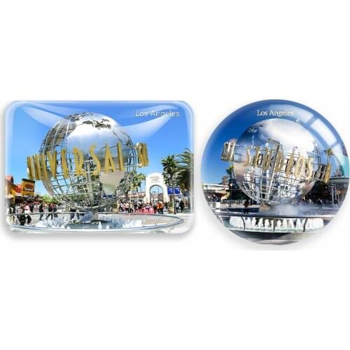Universal Studios Los Angeles Fridge Magnet World Travel Souvenir glass Refrigerator Magnetic Stickers Home Decor Tourist gift