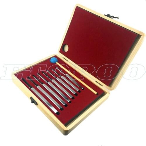 8Pcs/Set Aluminum Medical Tuning Fork Healing Sound Vibration Therapy 256Hz+288Hz+320Hz+341Hz+384Hz+426Hz+480Hz+512Hz