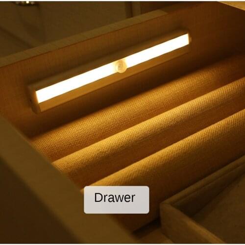 Vimite 10 LED Under Cabinet Night Light Motion Sensor Bed Wardrobe Cupboard Lamp Auto For Kitchen Bedroom Closet Wardrobe Lamp