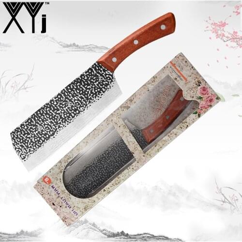 XYj Butcher Knife Slaughter Cutlery Chinese Cleaver Chef Knife Kitchen Cooking Accessories Chopping Household Tools Gift Box