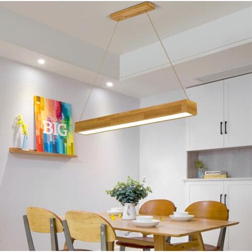 Japanese simple design Solid Wood Oak Pendant Lights Individual Bar Restaurant Living Room Square Wood Hanging Lamp