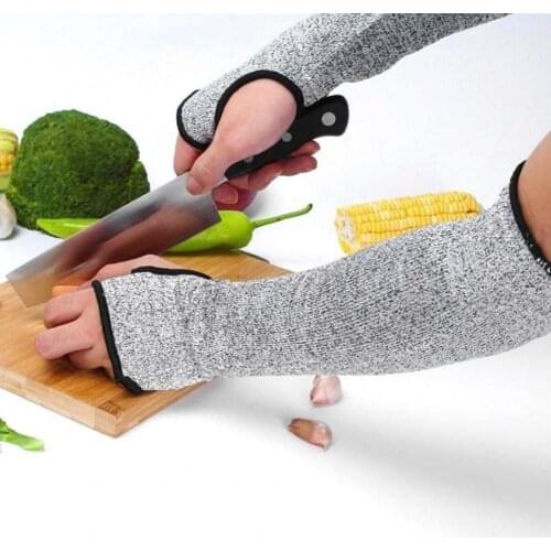 Anti-cut 5 Grade Wear-resistant Outdoor Camping Special Work Sleeve Open Finger Style Arm Protection Cover Industrial Protection