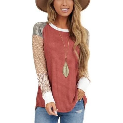 2021 New Product Womens Printed T-shirt Round Neck Loose Casual Top