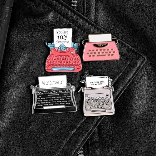 Printers Faxes Machine Lapel Pin Office supplies Message Note pins and brooches Badges Enamel Lapel pins