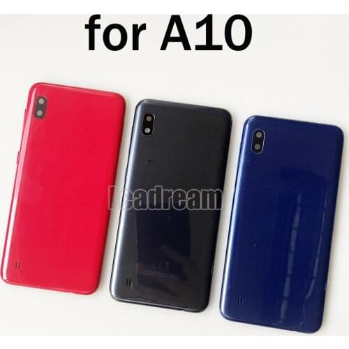10Pcs Original Battery Back Cover Rear Door for Samsung Galaxy A10 Back Housing Glass Cover With Camera Lens