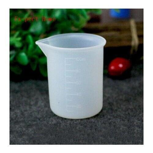 200pcs 100ml Silicone Measuring Cups Tool Clear Graduated Epoxy Split Cup For Casting UV Resin Mold Jewelry Art Kitchen Lab