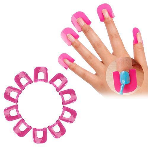 26x Nail Polish Edge Protector Cover Anti-Flooding Plastic Template Clip Finger Cover Tools + 1 Pc Sticker Tool Set Beauty Healt