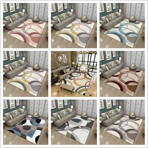 Crystal velvet Printed 3D Carpets For Living Room Bedroom Area Rugs Bedside Blanket Modern Nordic Geometric Home Soft Mat/Carpet