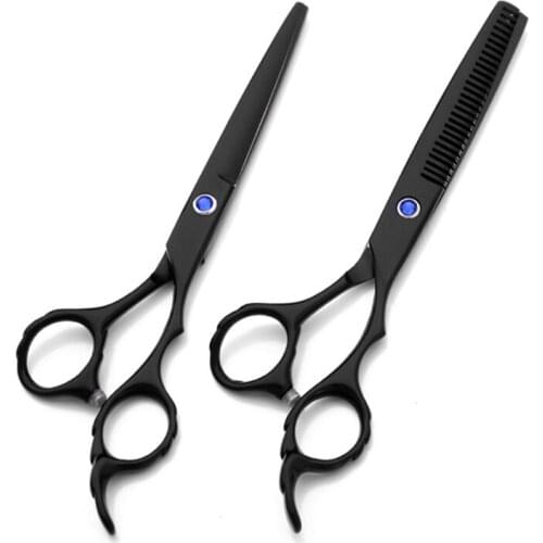 4 color professional japan 440c 6'' Flower handle hair scissors set cutting barber haircut thinning shears hairdressing scissors