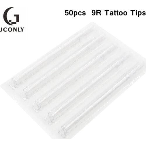 50PCS TL-309-9R Tattoo Tip Clear Long Disposable Tips 108mm needles tip Newest Transparent Long Tips For tattoo Free Shipping