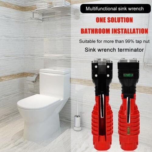 Magnetic 18 in 1 Water Pipe Wrench Foldable Double End Sink Installation Sleeve Socket Wrench Bathroom Faucet Supplies