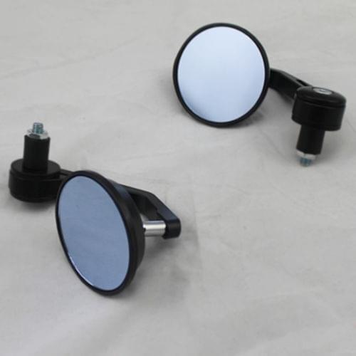 7/8" Handlebar Black Bar Ends Side Rear Mirrors for Honda Yamaha Suzuki Kawasaki Harley KTN BMW Ducati Crusier Chopper