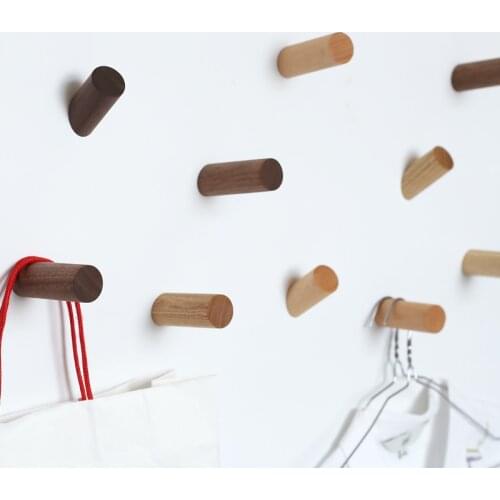 Wood Wall Hanger Wooden Wall Robe Hooks Coat Hanger Wall Organizer Hangers Clothes Hanger Home Decoration