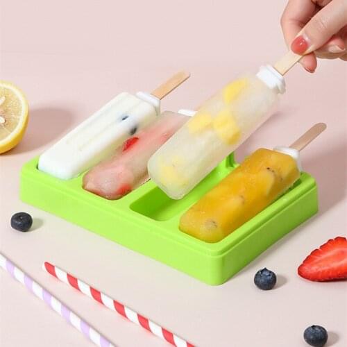 DIY 2 sets Popsicle Molds Popsicle Form Maker Reusable Ice Cream Molds Free 50 Popsicle Stick Kitchen Supplies Ice Cream tools