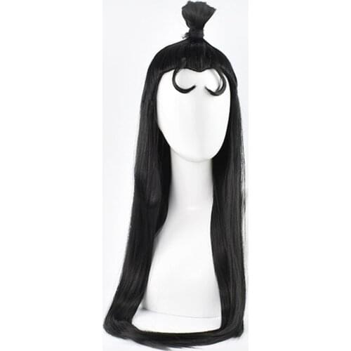 Long Black Anime Cosplay Hair For Men Warrior Swordsman Headdress Styling Hair Products Ancient TV play Headwear