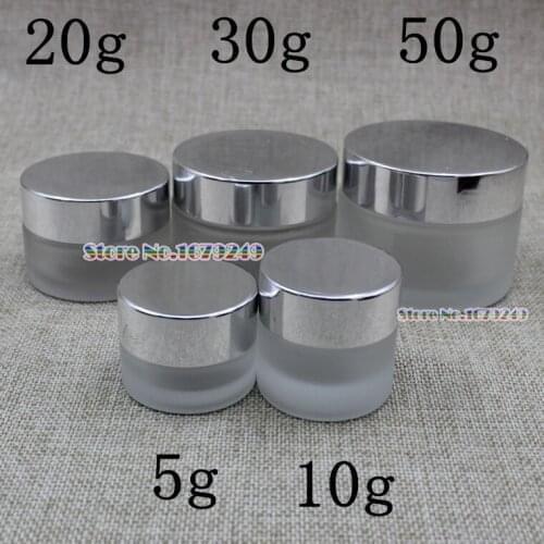 Forst empty cosmetic cream jar bottle Acrylic cream bottle cap/Sub bottle/cosmetics Bottle glass 100pcs/lot