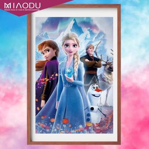 Disney Cartoon Characters Frozen Elsa&Olaf 5D DIY Diamond Painting Cross Stitch Full Square/Round Mosaic Home Decor Gift