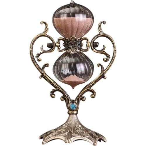 Creative Vintage Time Hourglass Timer Ornaments Brief Retro Living Room Metal Home Decoration Accessories